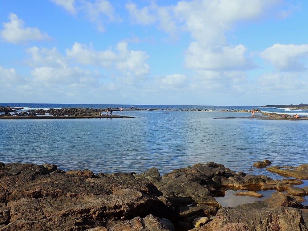 Natural swimming pools at Los Charcones in Gran Canaria.