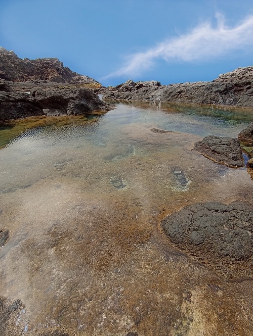 Natural swimming pool at Punta de Gáldar, Gran Canaria (Canary Islands in Spain).