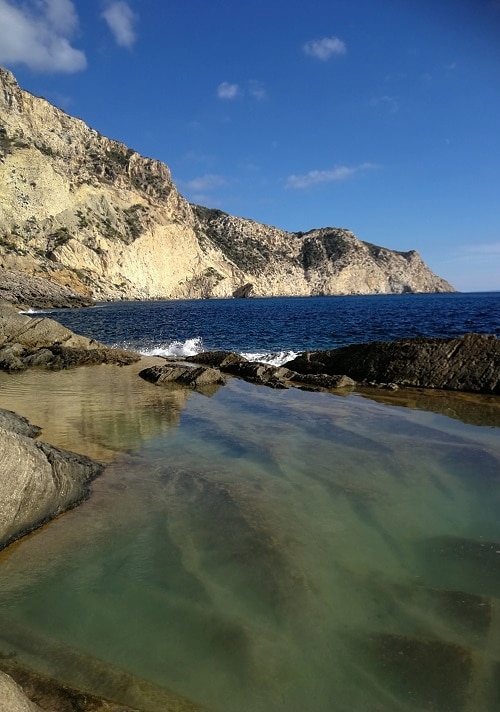 Atlantis beach in Ibiza, Spain