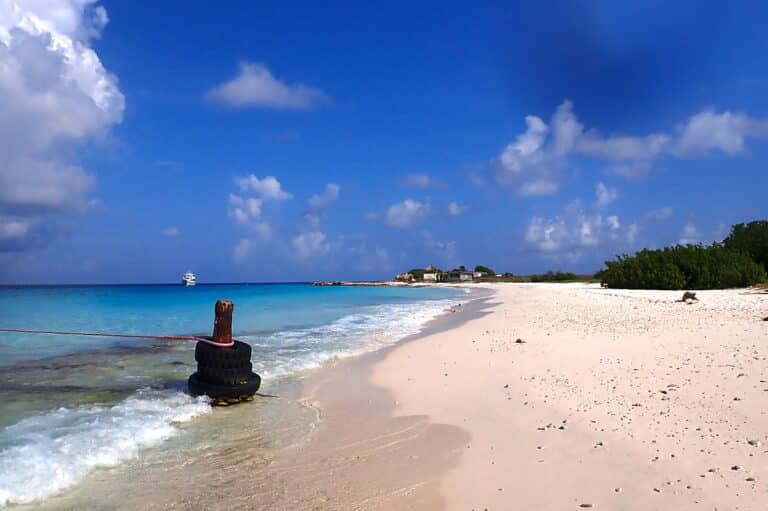 Klein Curaçao island beach view.